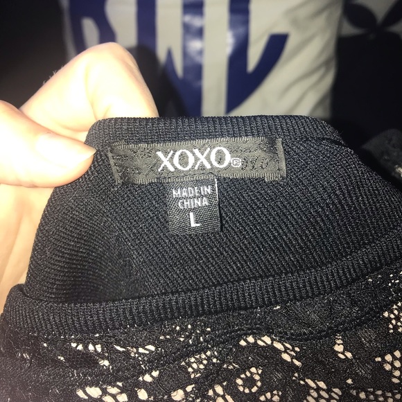 Form fitting black lace one shoulder formal dress - Picture 3 of 3